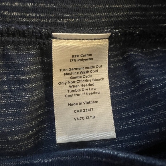 Talbots Skirt Womens Small Blue Stripe Tulip Hem Midi Wrap Front Side Tie Preppy - Picture 6 of 7